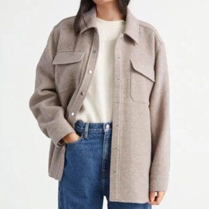 & Other Stories Stockholm Atelier Oversized Wool Blend Overshirt / Shirt Jacket